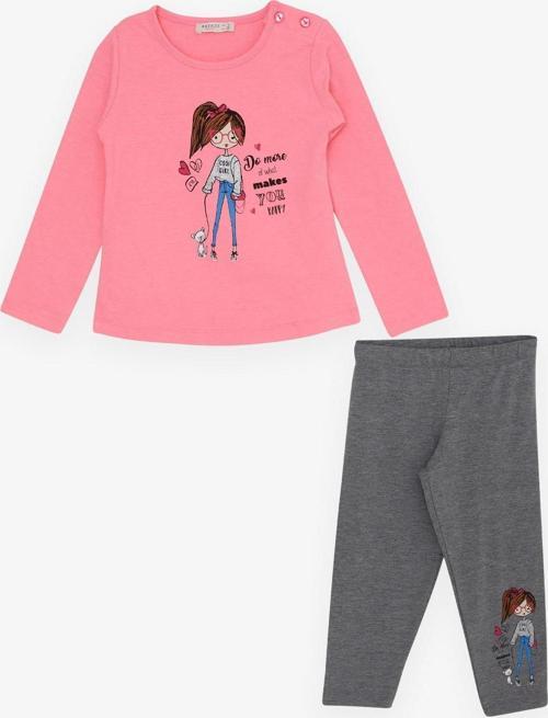 Kız Çocuktaytlı Takım Dostluk Temalı Kız Temalı 1.5-5 Yaş, Neon Pembe
