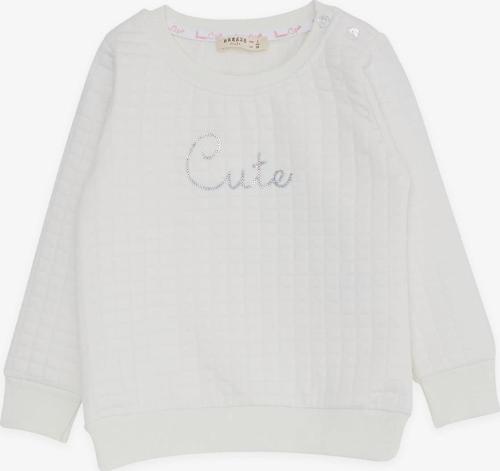 Kız Çocuk Sweatshirt Pullu Yazı Baskılı 1.5-5 Yaş, Kırık Beyaz