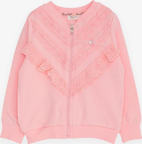 Kız Çocuk Hırka Güpürlü 3-7 Yaş, Pembe