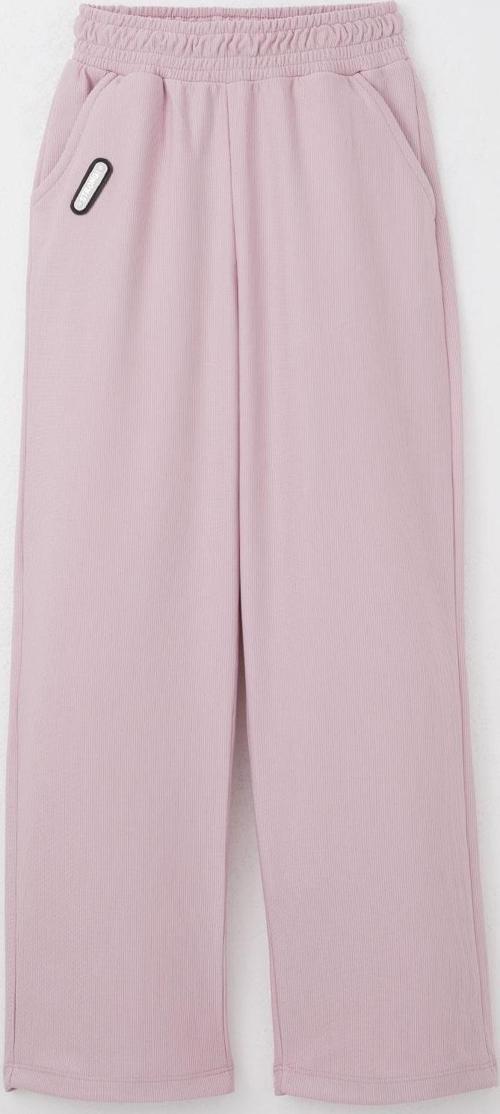 Kız Çocuk Eşofman Altı Beli Lastikli Cepli Armalı 6-12 Yaş, Açık Lila