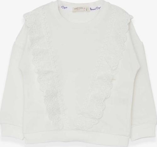 Kız Çocuk Sweatshirt Güpürlü 1.5-5 Yaş, Ekru