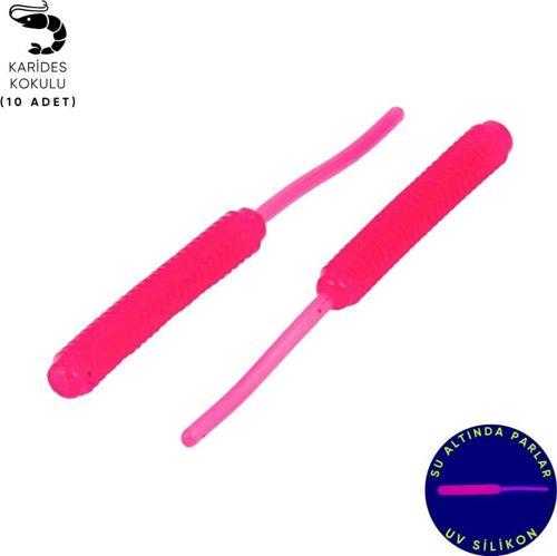 Silikon Sahte Kurt - LRF Yem - 1g 52mm - Fishack Wormix - Pink - UV Silikon