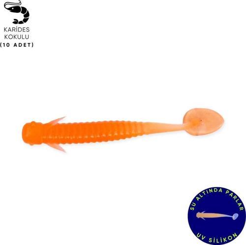Silikon Sahte Kurt Yem - 1g 50mm - WormiX- Orange - UV Silikon
