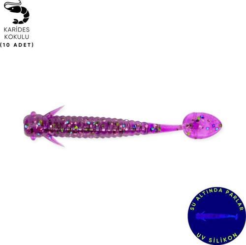Silikon Sahte Kurt Yem - 1g 50mm - WormiX- Purple - UV Silikon
