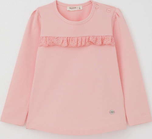 Kız Çocuk Uzun Kollu Tişört Güpürlü 1-4 Yaş, Pembe