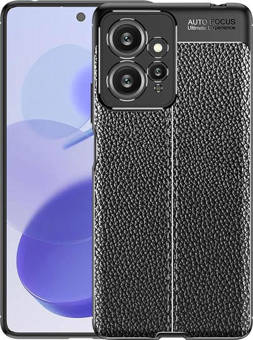 Xiaomi Redmi Note 12 Uyumlu Kamera Korumalı Deri Görünümlü Silikon Kılıf
