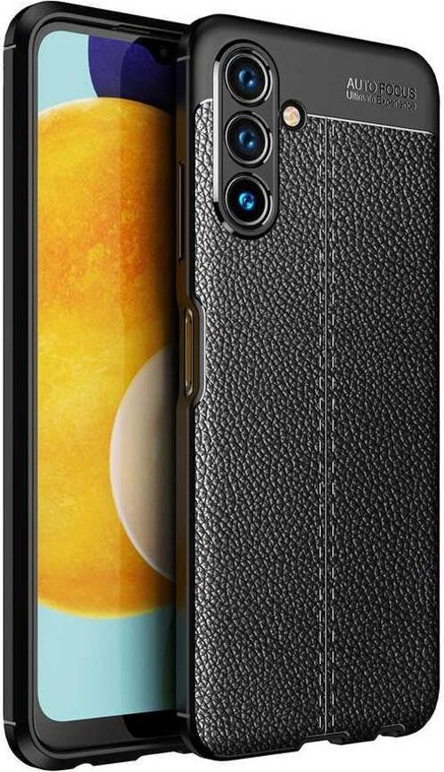 Samsung Galaxy A20s Uyumlu Kamera Korumalı Deri Görünümlü Silikon Kılıf