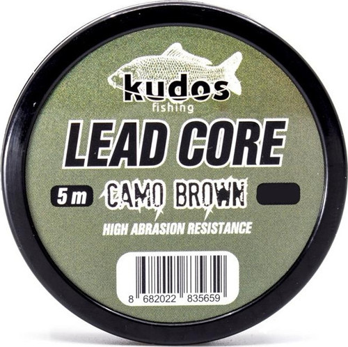 Lead Core Camo Brown 5m Leader 35lb