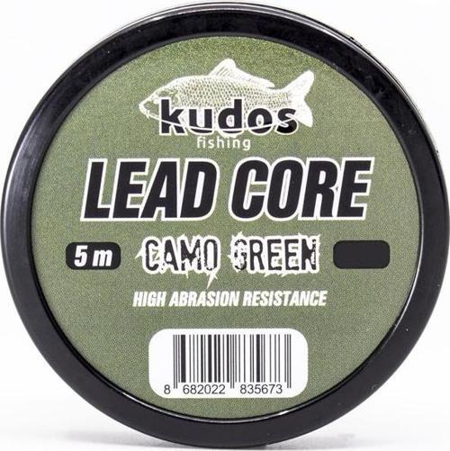 Lead Core Camo Green 5m Leader 35lb