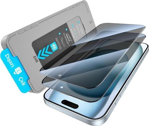 iPhone 11/XR Otomatik Kolay Kurulum Aparatlı Toz Bırakmayan Hayalet Full Kaplayan Ekran Koruyucu Cam(2 Adet)