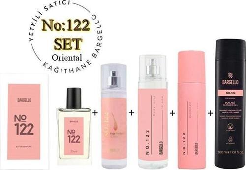 122 Kadın Parfüm Set ( Parfüm - Saç Parfümü - Bodymist - Deodorant - Duş Jeli ) - Mnms122setduş2