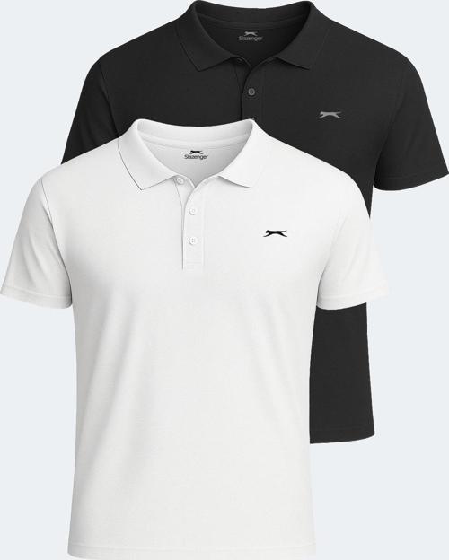 SLOAN 2 li Set Erkek Tişört Beyaz - Siyah