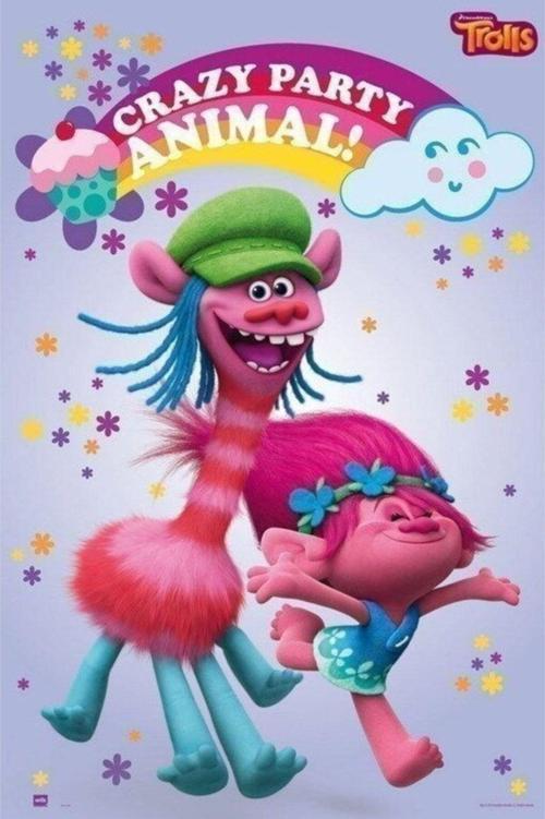 Trolls Crazy Partı Anımals Maxı Poster
