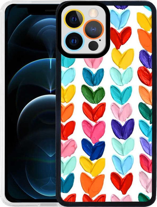 Apple iPhone 12 Pro Max Kılıf Zore M-Fit Desenli Kılıf Heart No6