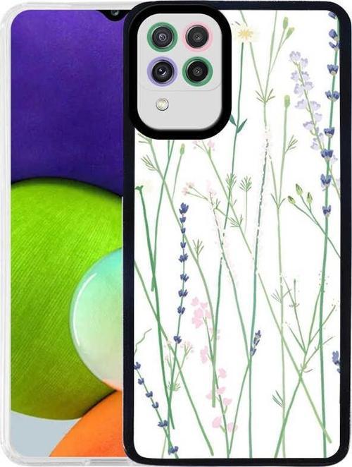 Galaxy A22 4G Kılıf Zore M-Fit Desenli Kılıf Flower No4