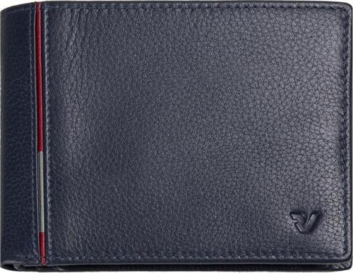 Erkek Cüzdan & Kartlık 41263323 Roncato Boston Small Horizontal Wallet With Coins Pocket Navy Blue