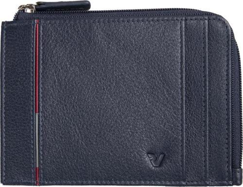Erkek Cüzdan & Kartlık 41263823 Roncato Boston Credit Card Holder With Zipper Navy Blue
