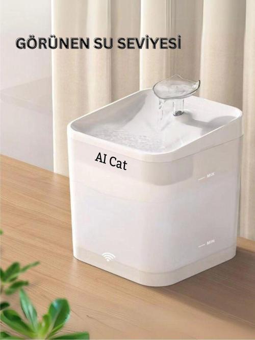 Akıllı Kedi Köpek Su Şelalesi Su Pınarı Su Sebili - Wifi Destekli - Uv - 2.2 Lt Otomatik Su Kabı