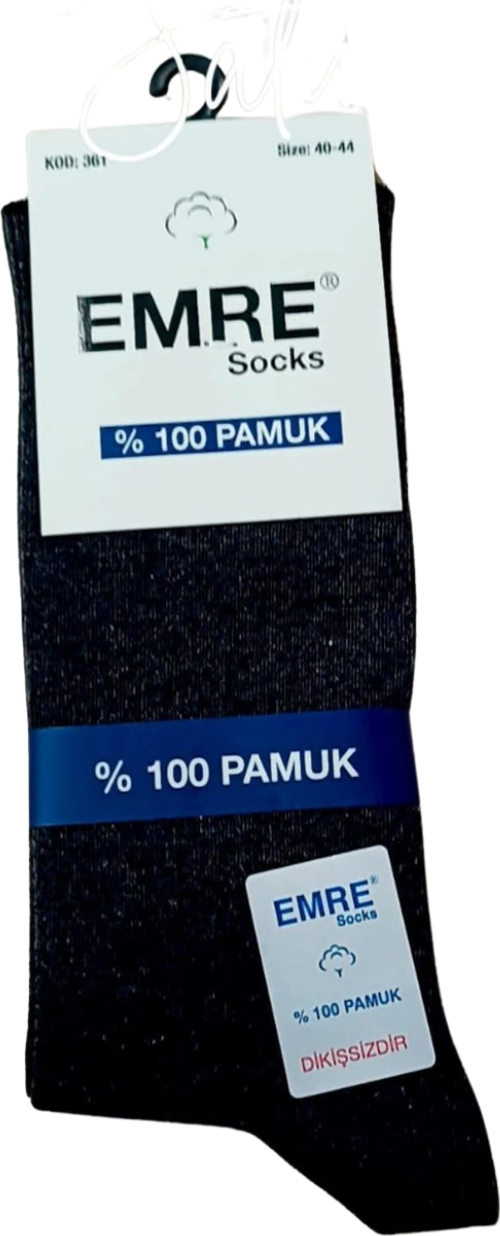 Emre Erkek Dikişsiz Çorap 100% Pamuk