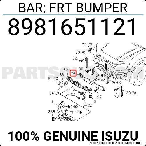 Tampon Demiri D-Max 2012-2017 Alt (Oem No:8981651121)