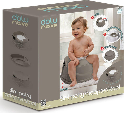 7184 Lazımlık Adaptör Basamak Stone Gray -Dolu Oyuncak