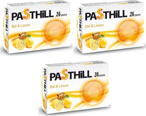 Pasthill Bal Ve Limon 24 Adet Boğaz Pastili 3 Kutu