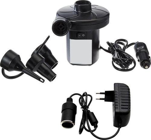 Yatak - Havuz Şişirme Boşaltma Pompası Araç Çakmak + 220V Çift Başlık