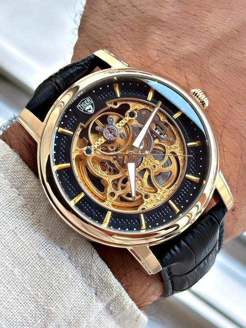 TI-591D TIGER OTOMATİK ÇELİK ERKEK SAATİ