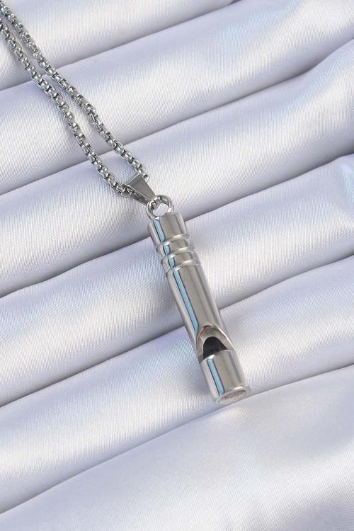 Acil Durum Düdüğü Celira Çelik Kararma Yapmaz Yüksek Desibel Kolye Unisex