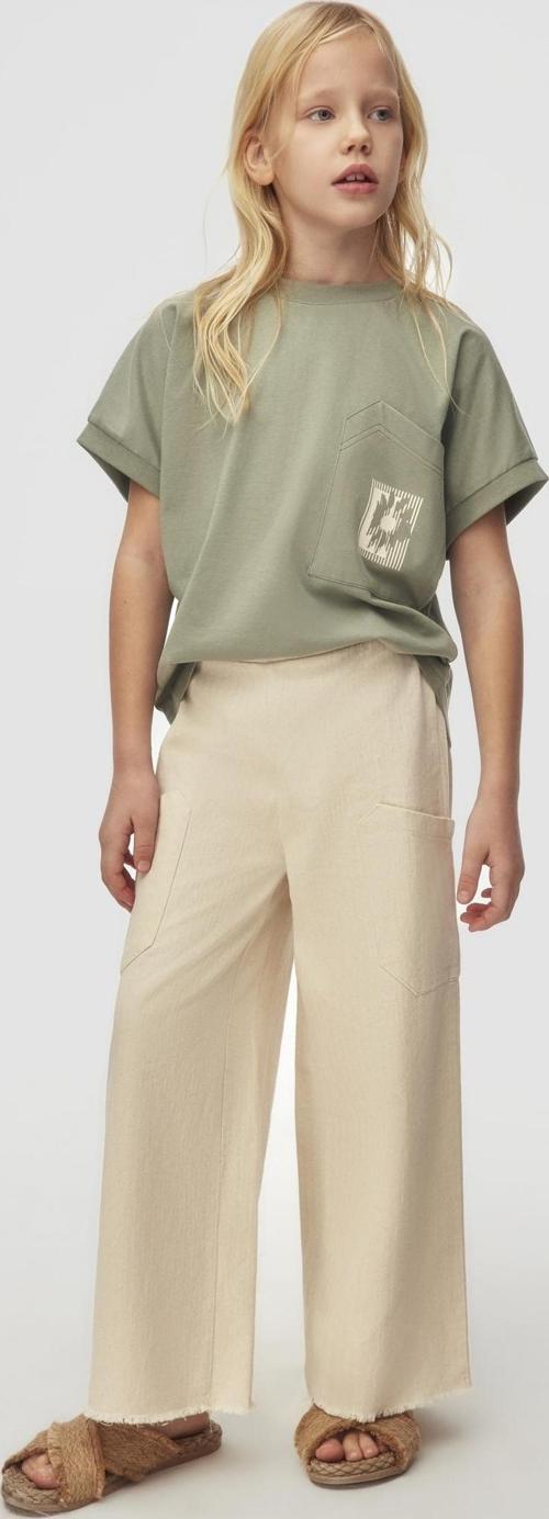 Asimetrik Cepli Kız Çocuk T-shirt 38412