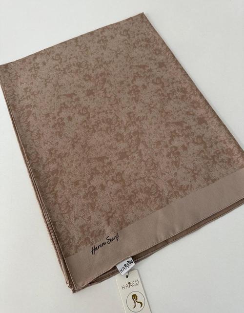 Desenli Pamuk Gold Silvia Açık Vizon Şal HFW0316