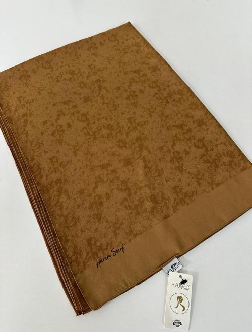 Desenli Pamuk Gold Silvia Fındık Şal HFW0323