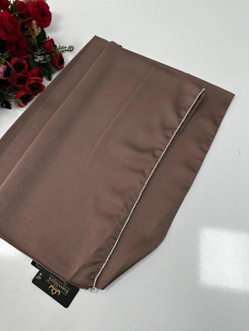 Taşlı Dubai İpeği Şal Gül Kurusu JJ0206