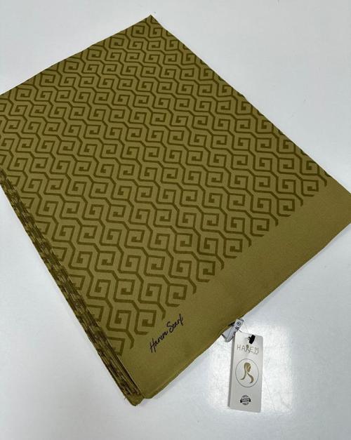 Desenli Pamuk Gold Stella Şal HFW0416