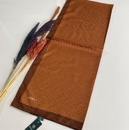 Bonjela Monogram Şal Karamel-Kahve JZ0305