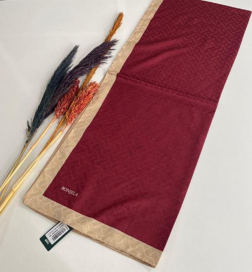 Bonjela Monogram Şal Kırmızı-Saman sarısı JZ0318