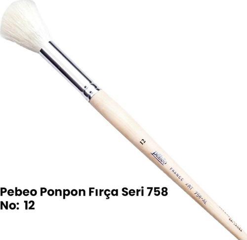 Ponpon Mop Fırça Beyaz Keçi Kılı Seri 758 AL No:12