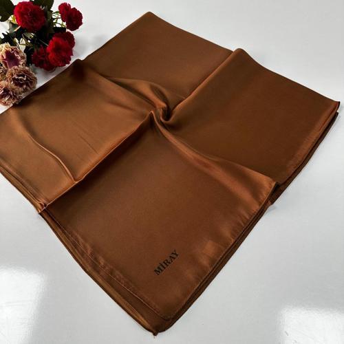 Düz Kristal Eşarp Kahve LTA0533