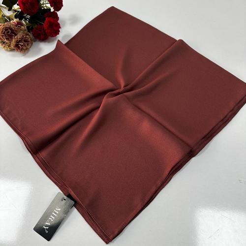 Düz Kristal Krep Eşarp Koyu Gül Kurusu LTA0605
