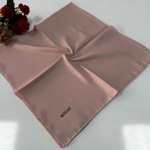 Düz Kristal Krep Eşarp Pudra LTA0607