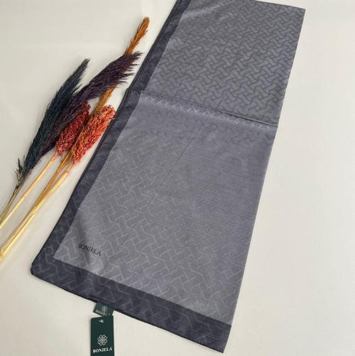 Bonjela Monogram Şal Gri-Füme JZ0321