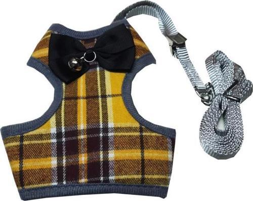 Papyonlu Abiye Küçük Köpek Gezdirme Kayışlı Tasma Beden L