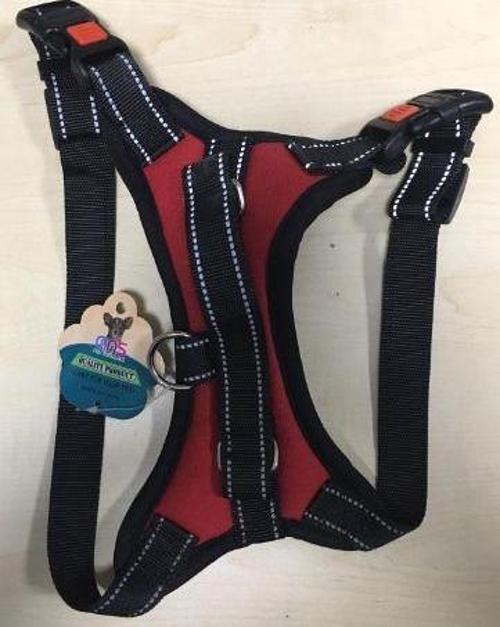 Yumuşak Doku Köpek Göğüs Tasması Kırmızı S