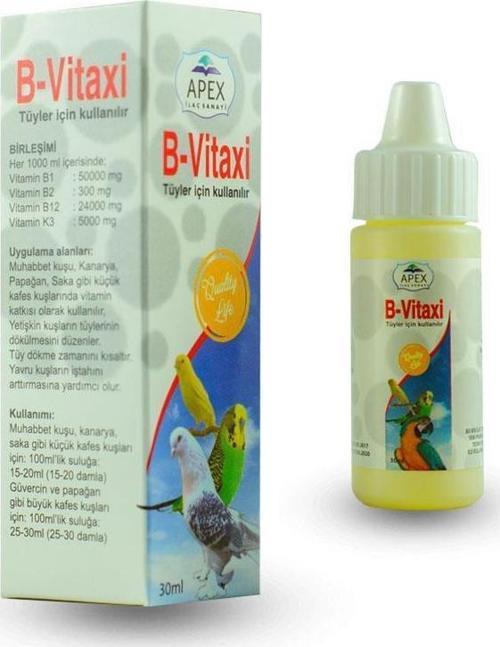 B-Vitaxi Kuşlar İçin B Vitamini Tüy Dökümü 30 ml
