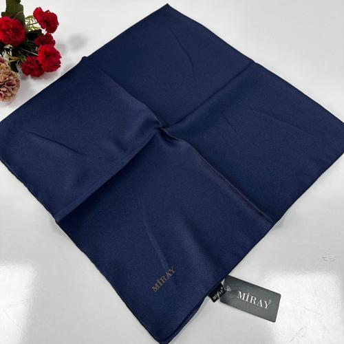 Düz Kristal Krep Eşarp Lacivert LTA0602