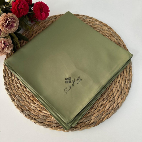 Düz Renk Twill Eşarp Açık Yeşil LTH0219