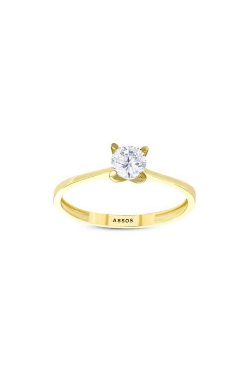 Altın Tektaş Yüzük - 14k - 1.25gr