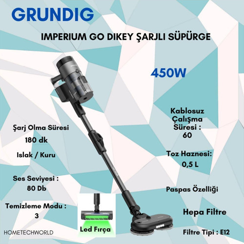 Pro Dikey Şarjlı Süpürge
