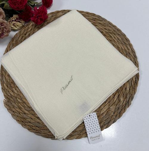 Piramit Kehribar Eşarp Krem LTP0206