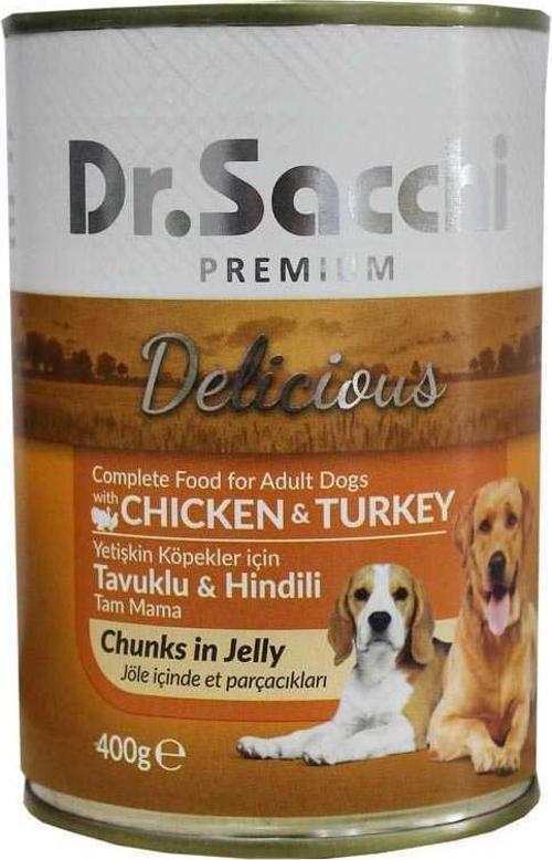 Dr.Sacchi Tavuklu Hindili Köpek Konservesi 400gr